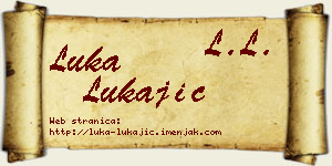 Luka Lukajić vizit kartica